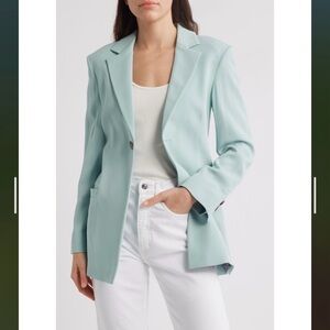 Frame The Slim Blazer in Robins Egg Blue Size 4
